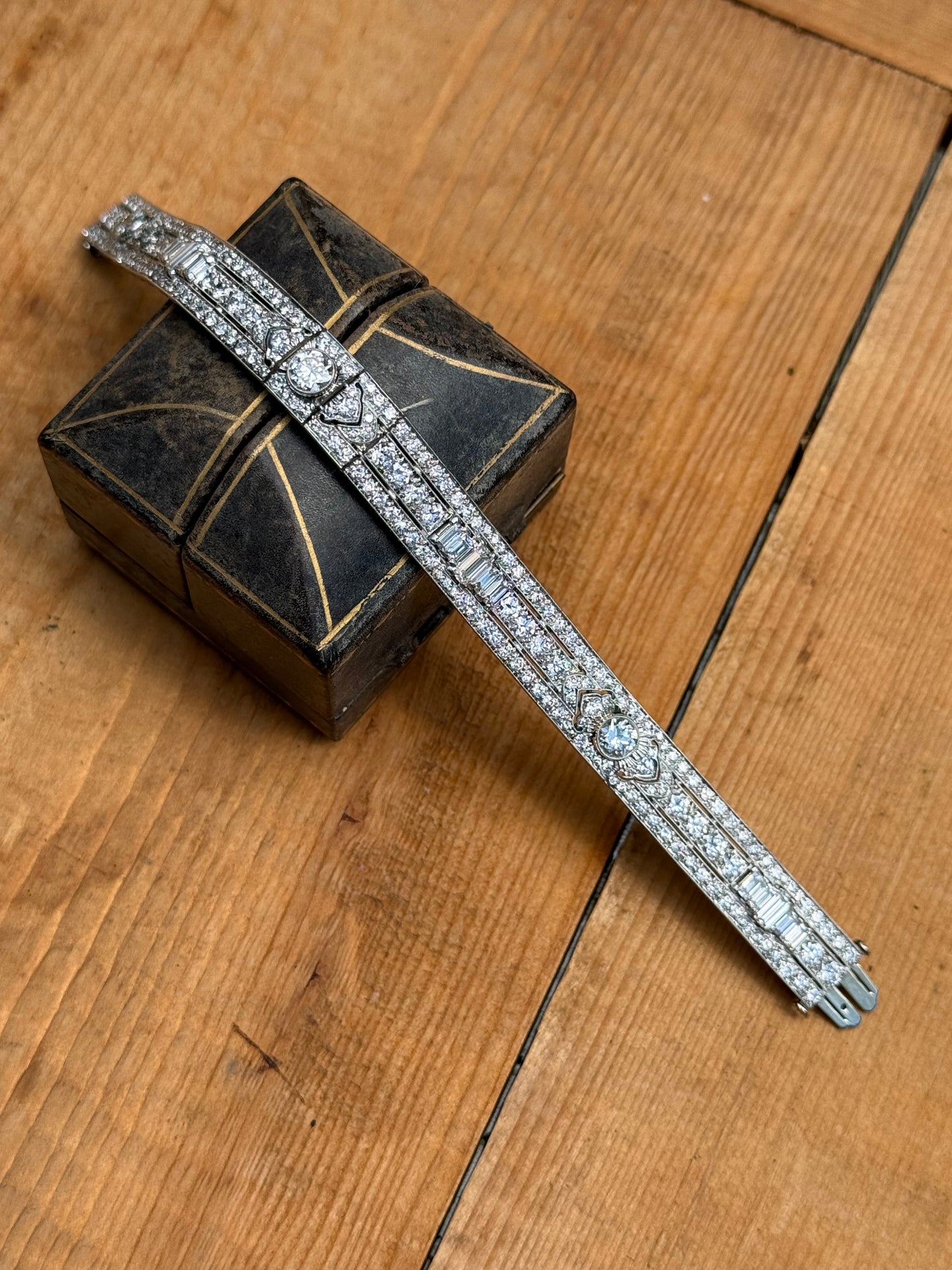 Antique Art Deco Platinum Diamond Bracelet
