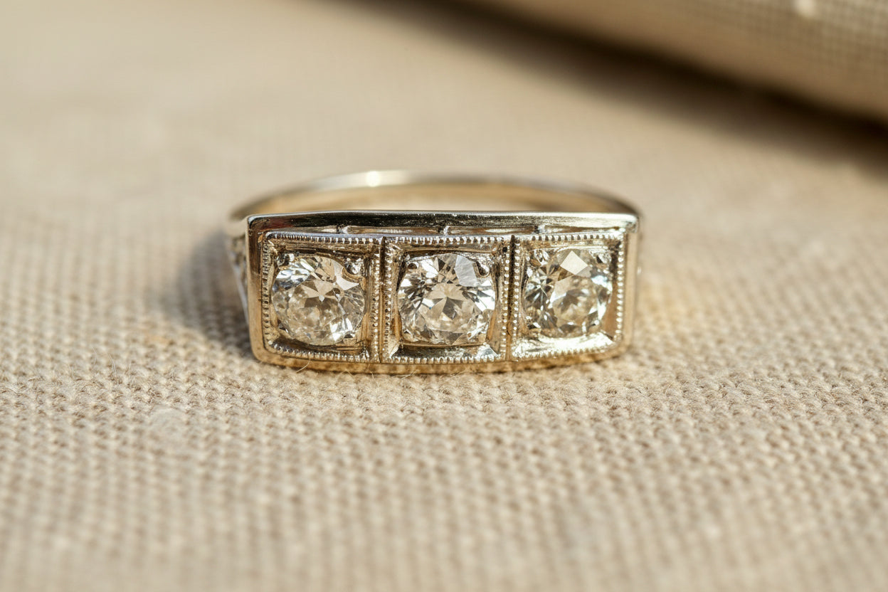 Antique Platinum Diamond Ring