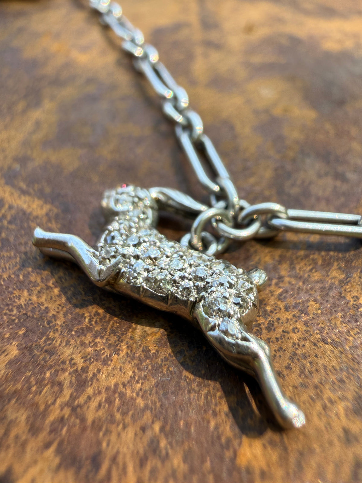 Antique Platinum Charm Bracelet