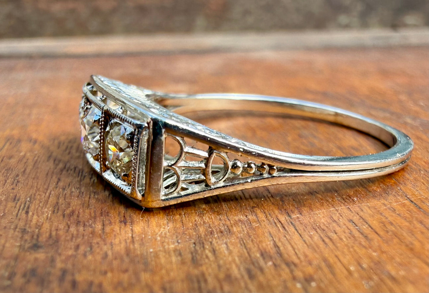 Antique Platinum Diamond Ring
