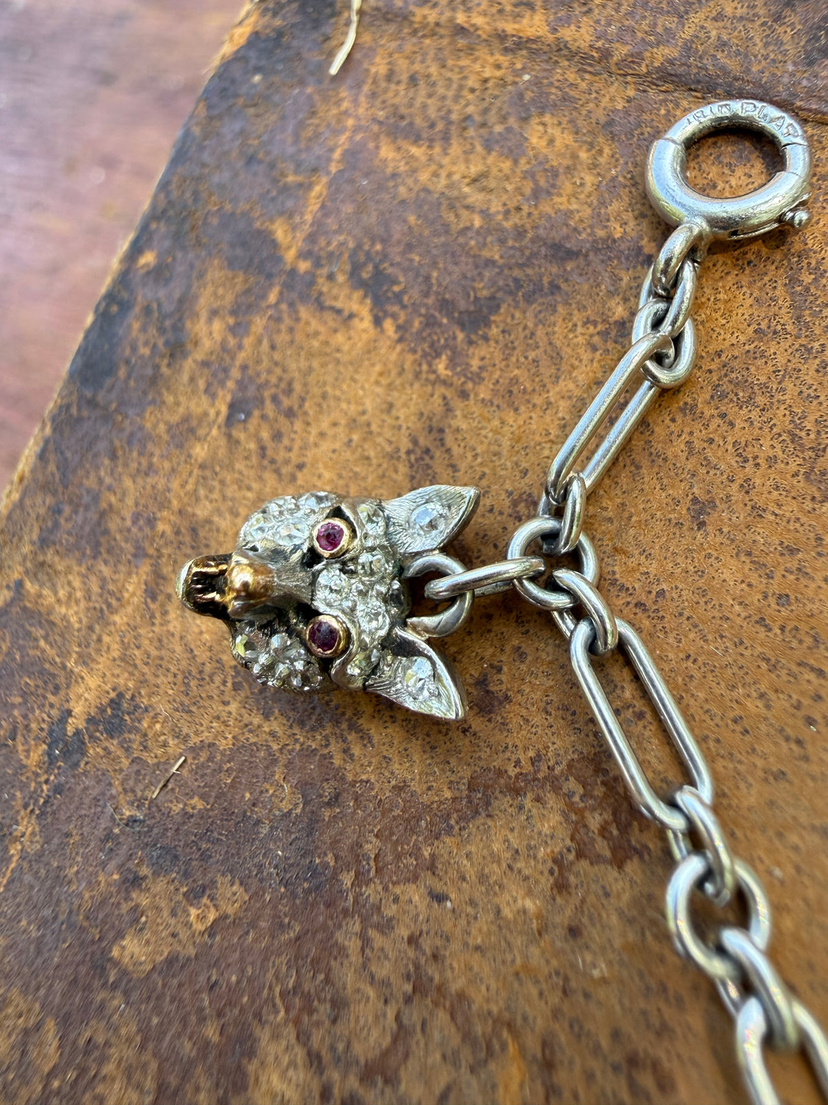 Antique Platinum Charm Bracelet
