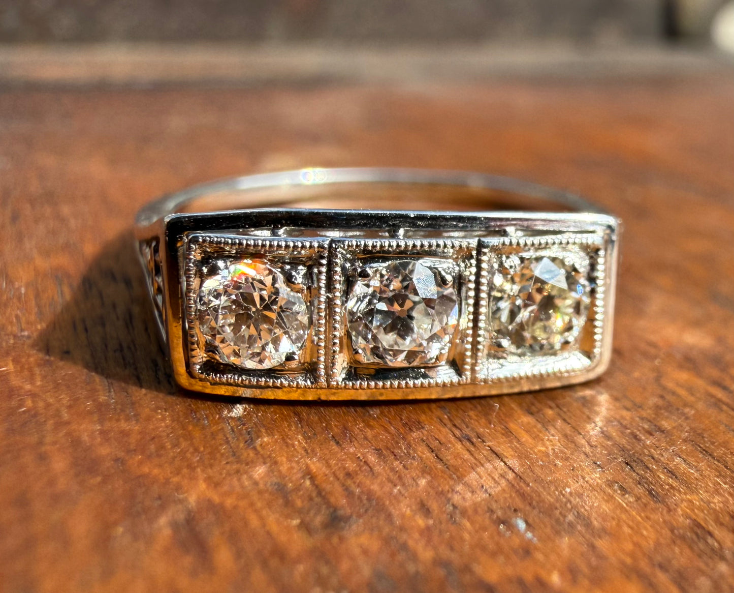 Antique Platinum Diamond Ring